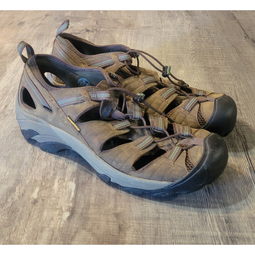 Keen Arroyo II Mens Waterproof Hiking Sandals Brown Leather Size 13 1226-SBBG